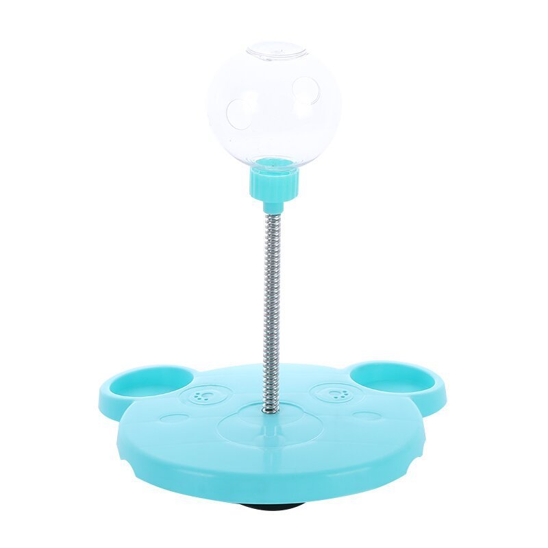 Pet Feeder Cat Toy Pets Leaking Food Ball Self-Playing Tumbler Funny Swing Feeder Puzzle Toys Playing Training Dispenser Bowl Blue Ordinary paragraph