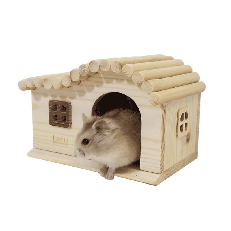 Cabin Golden Bear Nest Hamster Furniture Pet Nest The hut has a bottom