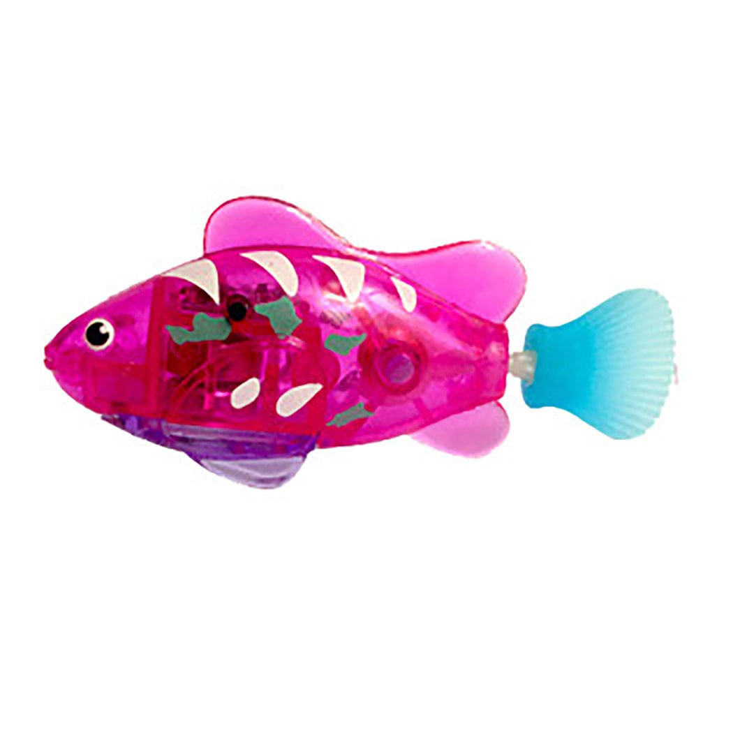 Pet Fish Electronic Cat Toys With Grass LED Light Toys Red