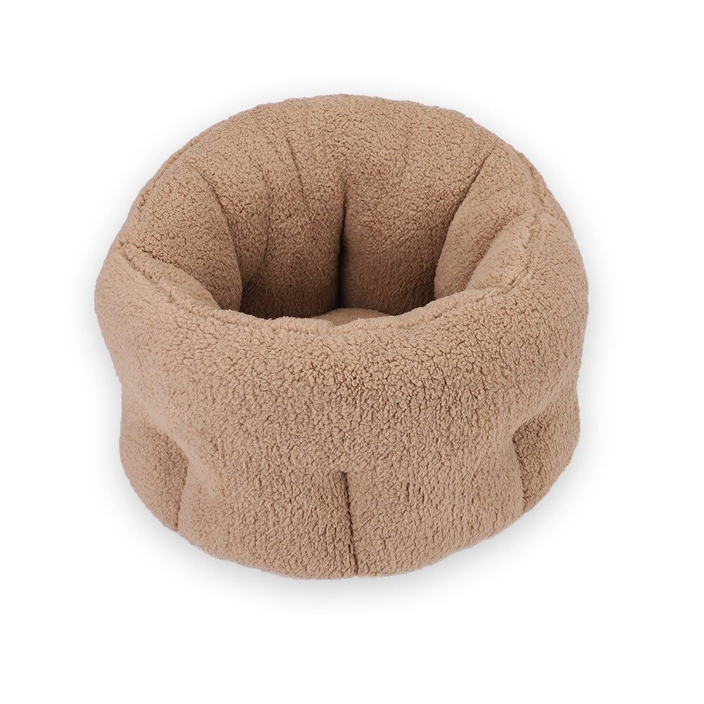 Dog House Cat House Pet House Cotton Lint Pet Puppy Dog Beds Large Dogs Indoor Dog Calming Beds Warm Dog Sofa Washable Brown S