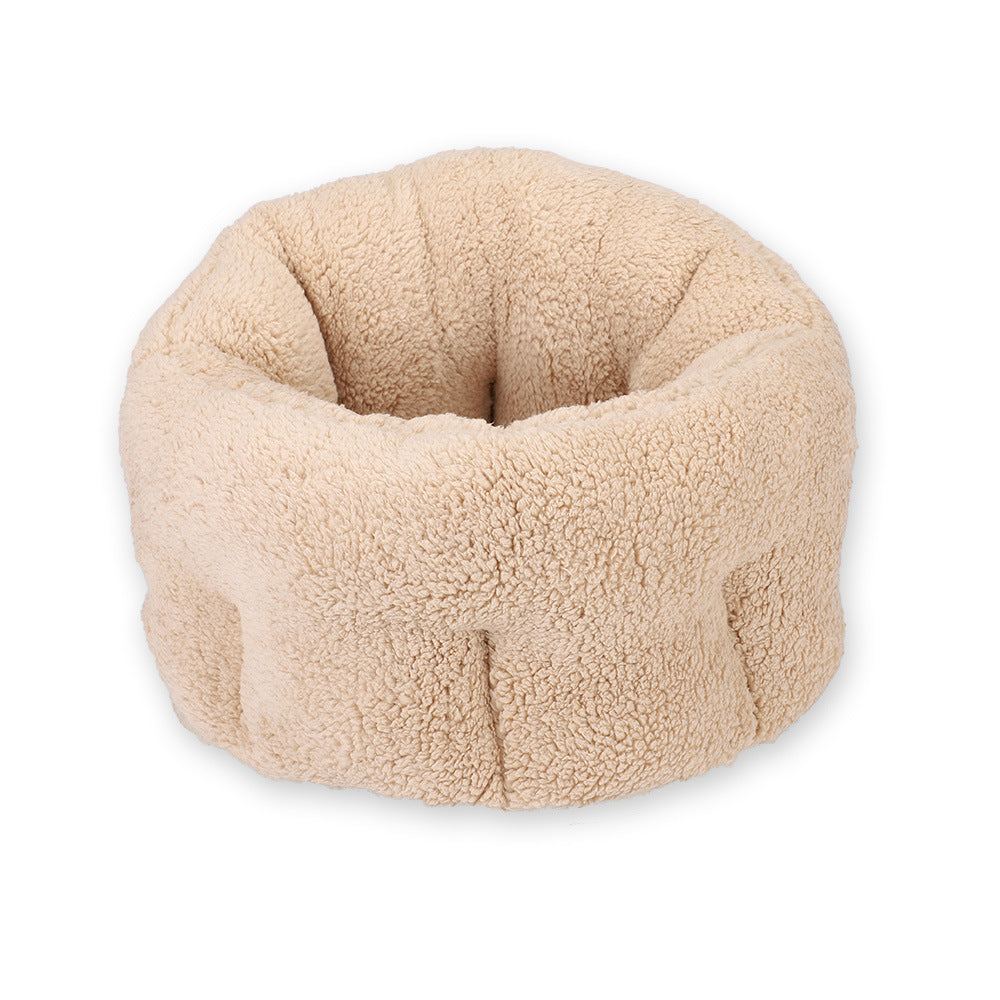 Dog House Cat House Pet House Cotton Lint Pet Puppy Dog Beds Large Dogs Indoor Dog Calming Beds Warm Dog Sofa Washable Khaki S