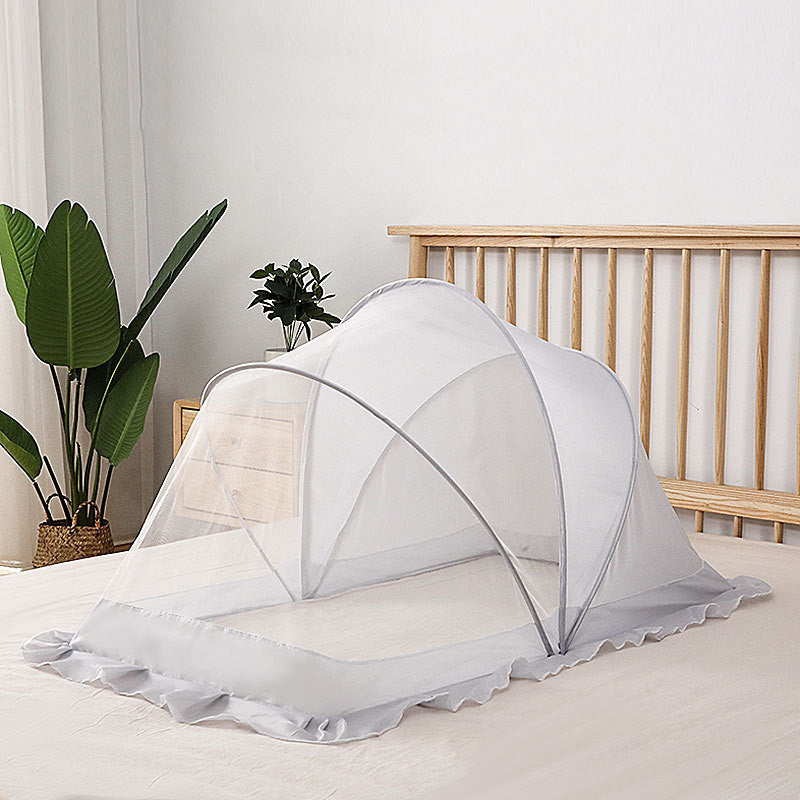 Folding Mosquito Nets Can Be Used For Infants And Children'S Beds Grey Shading