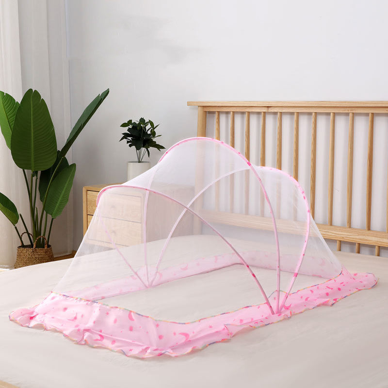 Folding Mosquito Nets Can Be Used For Infants And Children'S Beds Pink Full yarn