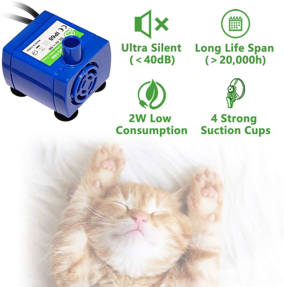 LED Light Pet Cat Water Dispenser Motor Accessories