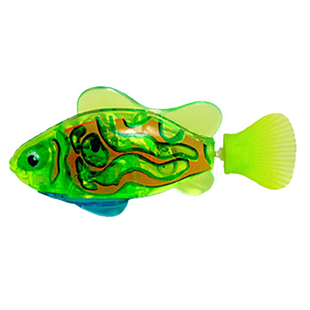 Pet Fish Electronic Cat Toys With Grass LED Light Toys Green