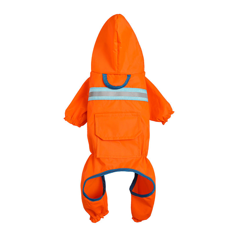 Pet Reflective Raincoat Pet Clothes Pet Orange