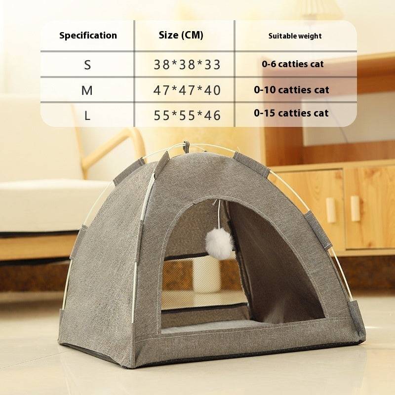 Cathouse Doghouse Breathable Tent Nest Indoor Outdoor Universal Pet Room Industry Gray Tent Nest