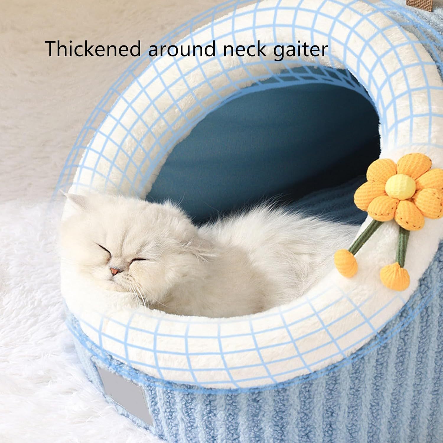 Cat House For Cats Cat Beds For Indoor Cats Cat Bed Cave With Removable Washable Cushioned Pillow  Calming Cozy Soft Cat Cave