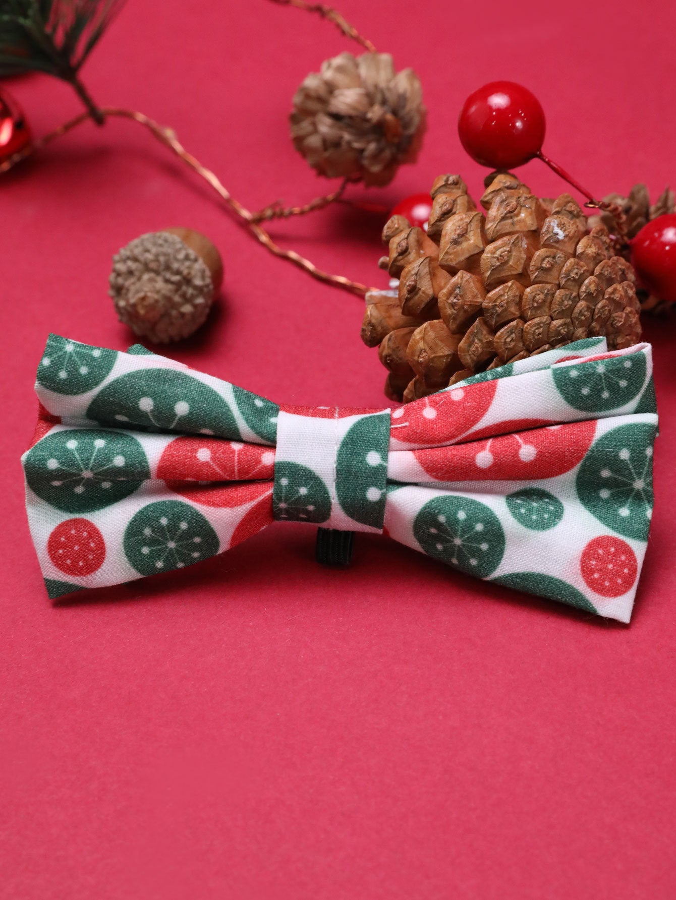 Christmas Series Dog Bib Accessories Pet Supplies Orange bow tie