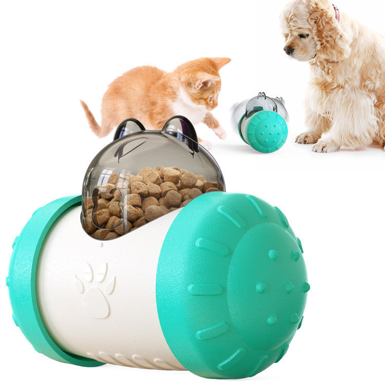 Pets Toys Dog Cat Leaking Food Ball Educational Interactive Toys Swing Bear Slow Food Ball Blue